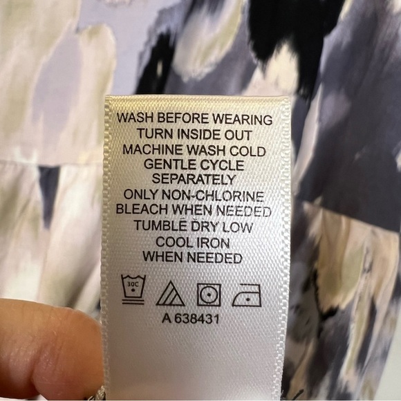 LOGO by Lori Goldstein Elbow Sleeve Dress Neutral Combo Size LP - Picture 8 of 11